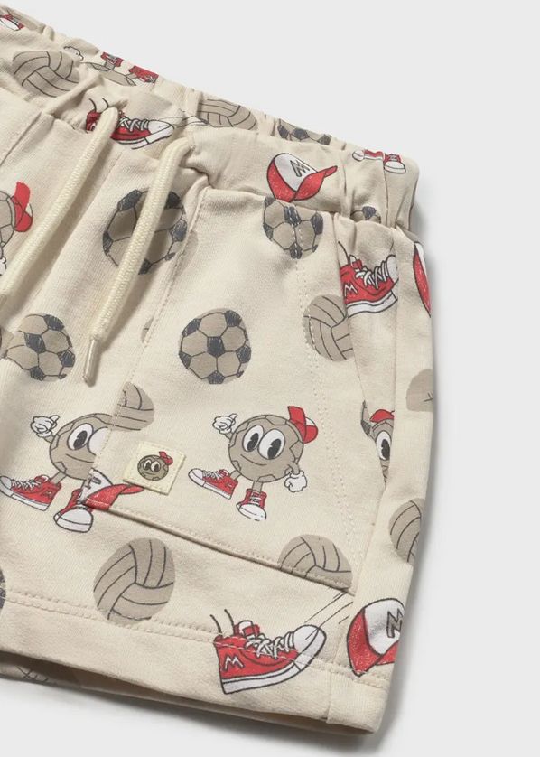 Mayoral 1218 Boy's Junior Sport Print Bermuda Shorts – Crema
