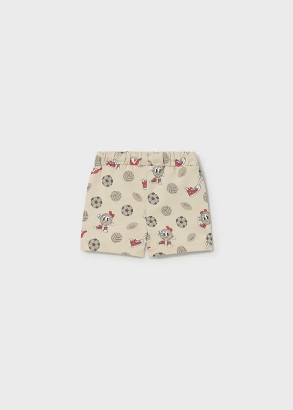 Mayoral 1218 Baby Boy's Sport Print Bermuda Shorts – Crema