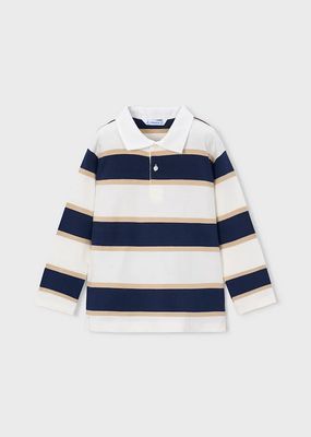 Mayoral 3111 Boy'S Junior LS Stripe Polo/