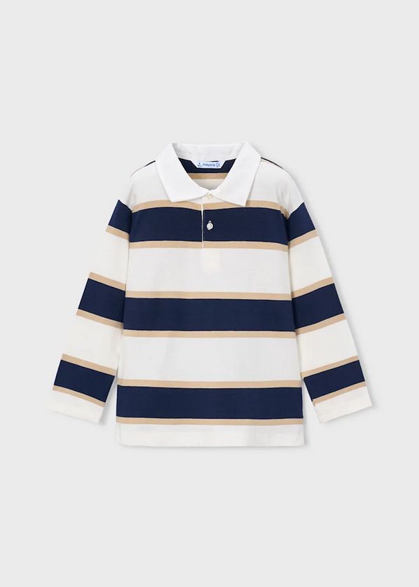 Mayoral 3111 Boy's Youth LS Stripe Polo/