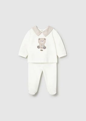 Mayoral 1501 Baby's Long Sleeve Embroidered Top & Leg Warmer Set 2PC