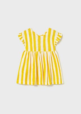 Mayoral 1925 Baby Girl Striped Ruffle Sleeve Dress/ 