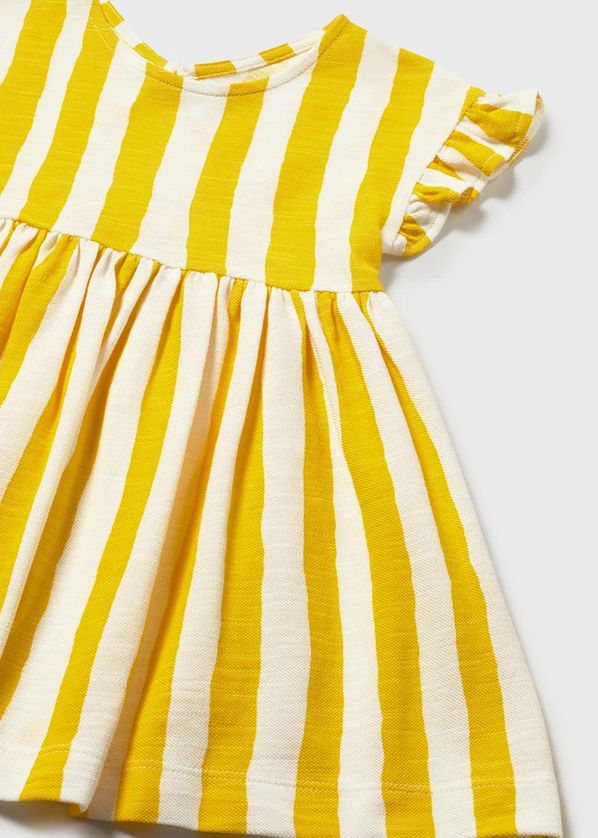 Mayoral 1925 Baby Girl Striped Ruffle Sleeve Dress
