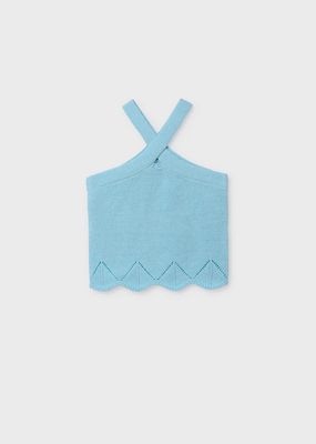  Mayoral 6024 Girl's Youth Knit Halter Top/AGUA