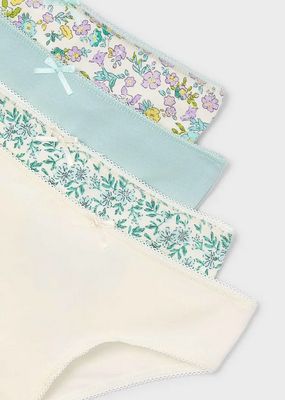 Mayoral 10174 Girl’s Youth Solid & Pattern Underwear Set 4PC/