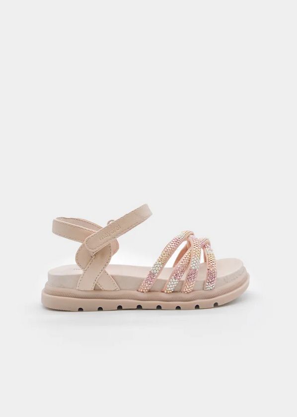 Mayoral 45.738 Girl's Rhinestone Detail Open Toe Sandals