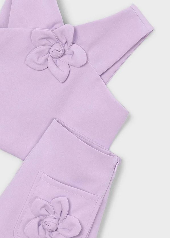 Mayoral 3948 Girls Junior Floral Crepe Top & Shorts Set 2PC