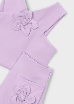 Mayoral 3948 Girls Junior Floral Crepe Top & Shorts Set 2PC/