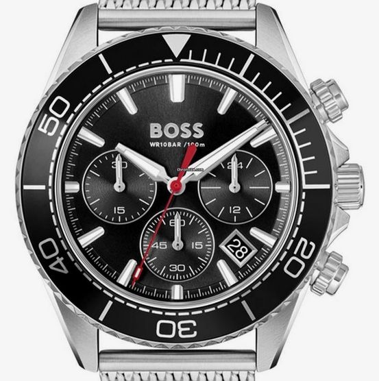 BOSS 1514324 Men's Stainless Steel Black Dial Watch