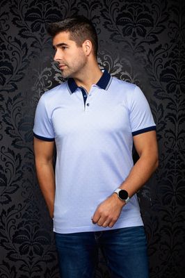 Au Noir PUNTAGORDA Men's SS Pattern Dress Polo/