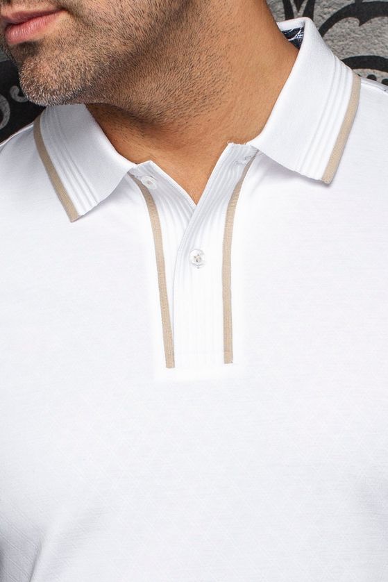 Au Noir KAAN Men’s Diamond Print Polo
