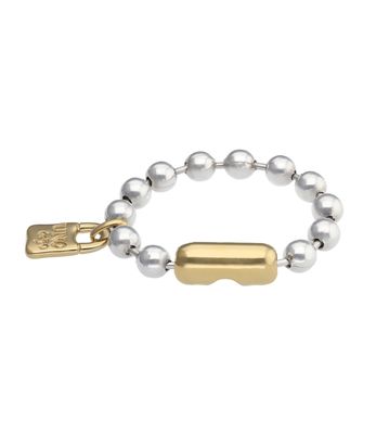 UNOde50 PUL1215OROMTL0M Gold-Plated & Silver Large Ball Beads Bracelet