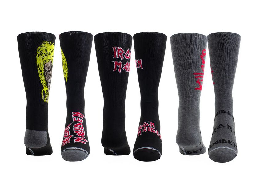 Perri's IMF370-078-O-M Men's Guitar Tin Socks-3 Pack Set – Iron Maiden 7-12
