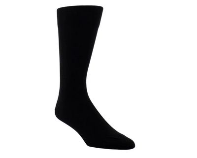 Perri's WGA103-001 Men's OS Wellness Non Elastic Crew Socks/ BLACK