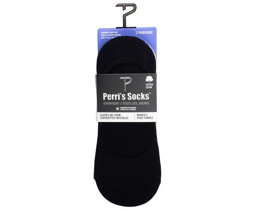 Perri's PSF201 Women's OS No Show Socks-2PC Set