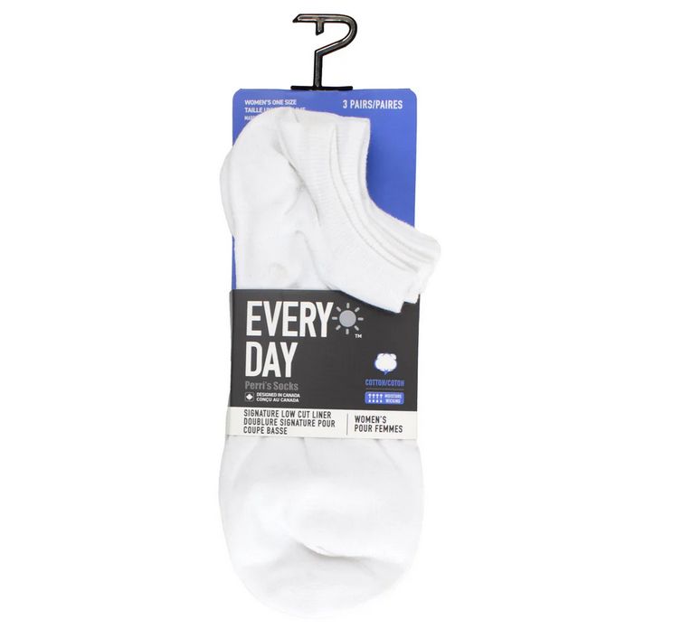 Perri's EDB273 Women's OS Everyday Liner Socks-3PC Set