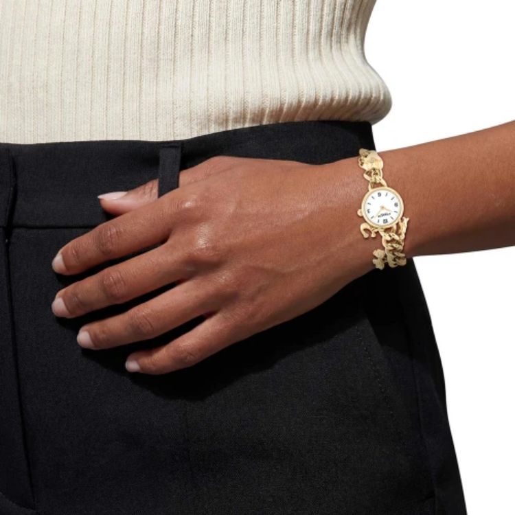 Coach 14504648 Women's Gold Charm Bracelet Watch
