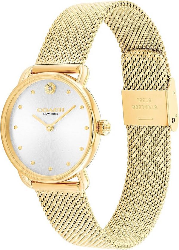 Coach 14504223 Women's Elliot Mesh Strap Gold Watch