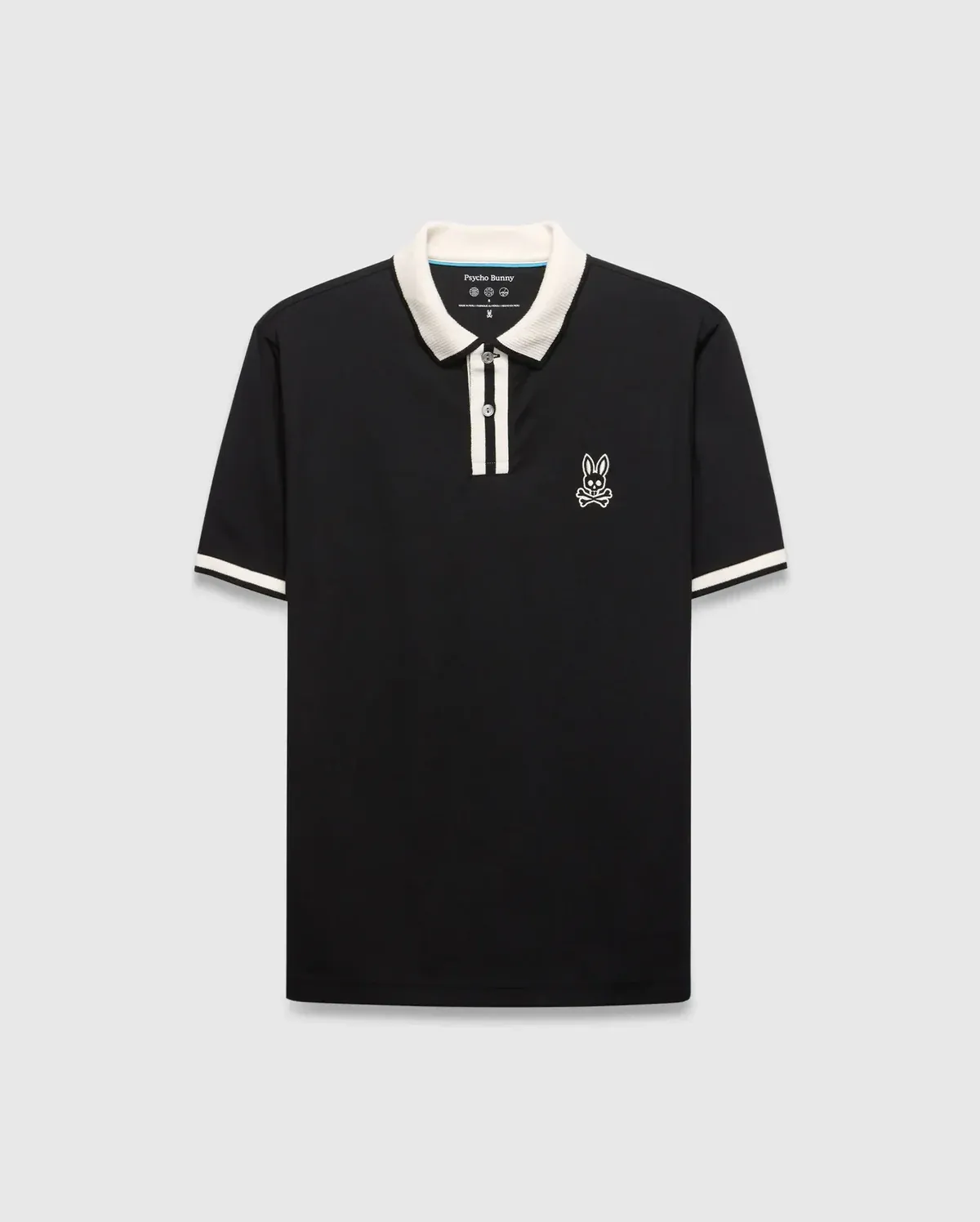 Psycho Bunny MT0100192 Men’s RIDLEY Short Sleeve Contrast Collar PiquePolo