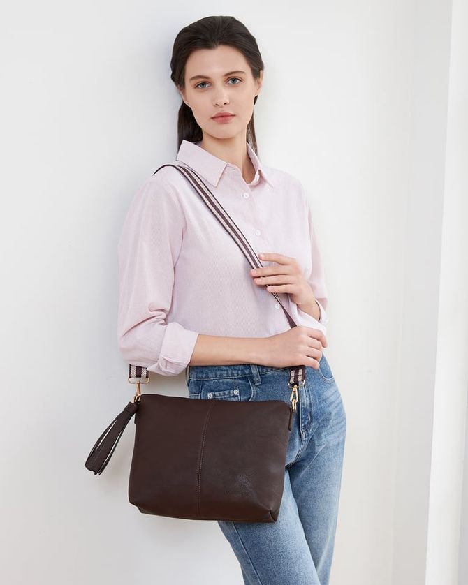 Louenhide 6036ST Women's Daisy Stripe Crossbody Bag