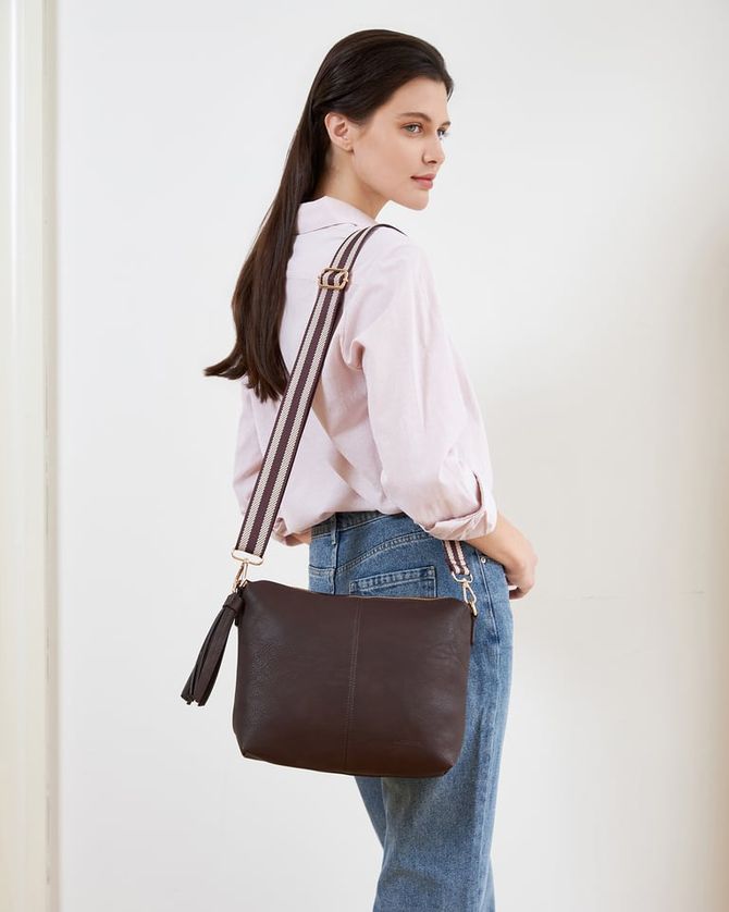 Louenhide 6036ST Women's Daisy Stripe Crossbody Bag