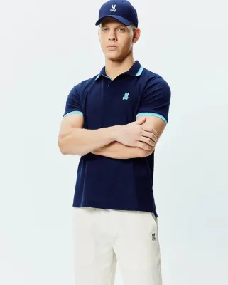 Psycho Bunny MT0100184 Men’s HOLDEN SS MonochromaticPique Polo/ Psycho Bunny MT0100184 Men’s HOLDEN SS MonochromaticPique Polo/