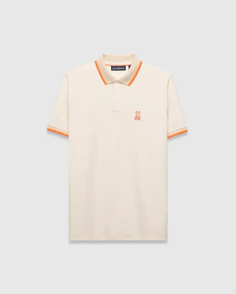 Psycho Bunny MT0100184 Men’s HOLDEN Short Sleeve MonochromaticPique Polo