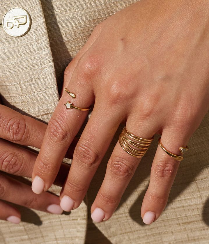 ZAG SRR24274-01 GIO Gold S. Steel Multi Band Ring