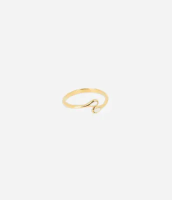 ZAG SRS21909-01SEL ENORA Gold S. Steel Thin Hug Stone Ring