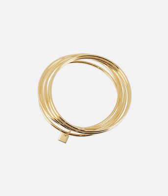 ZAG SBJ24768-01 THEON Gold Plated S.Steel Bangle Stack Bracelet