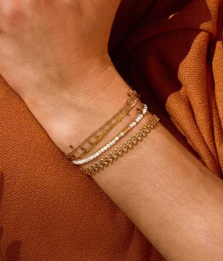 ZAG SBX8119-01 MYKONOS Gold S. Steel Double Bracelet