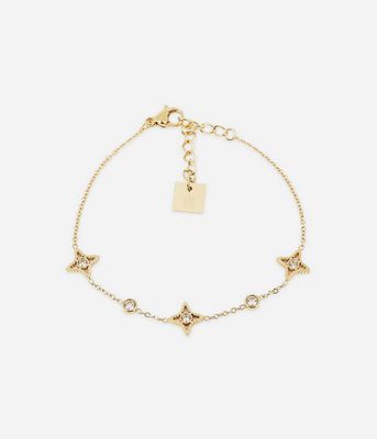 ZAG SBS12221-01 MANHATTAN Gold S. Steel Star CZ Bracelet