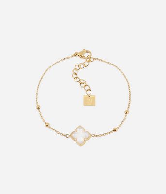 ZAG SBS25398-01 RACINE Gold S. Steel Clover Bracelet