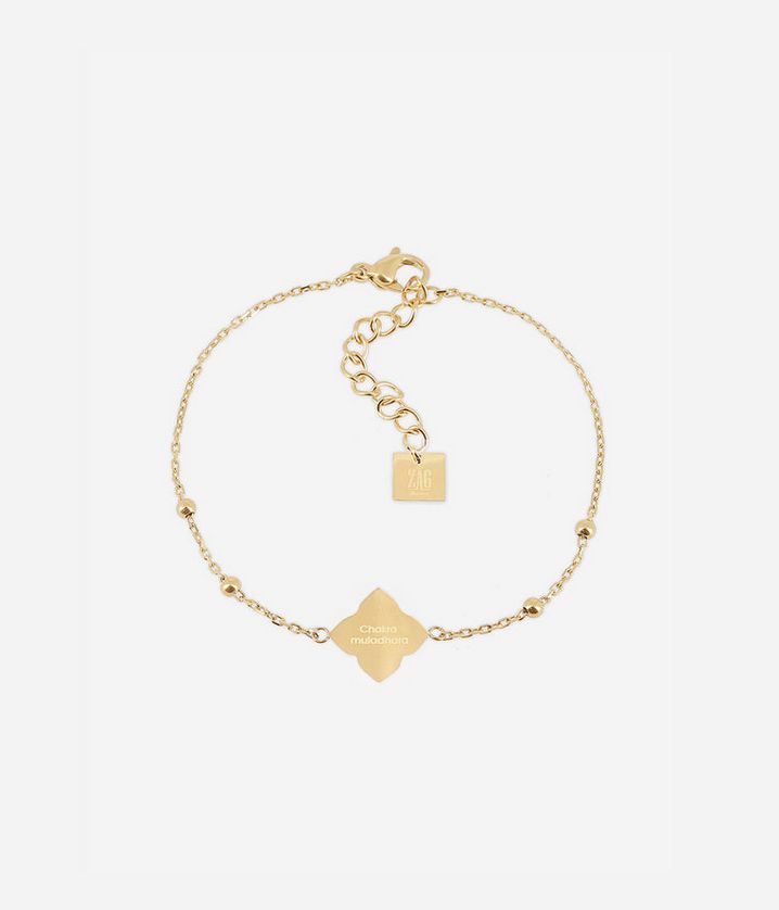 ZAG SBS25398-01 RACINE Gold S. Steel Clover Bracelet