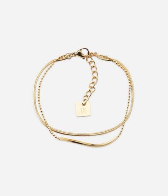 ZAG SBS5018-01 NEUSIS Gold S. Steel Double Layer Bracelet