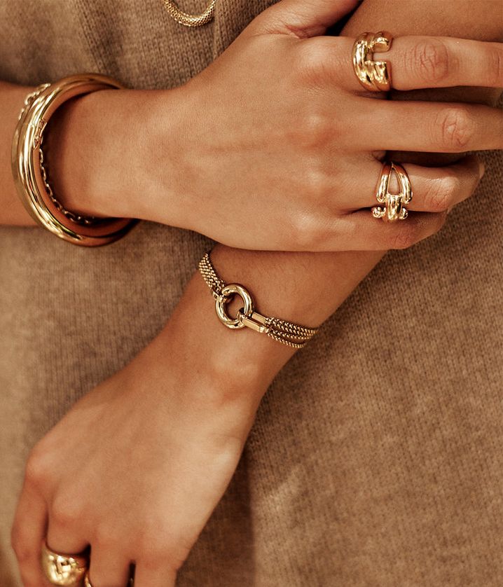 ZAG SBS24423-01 MANTESSA Gold S. Steel Thick Link Bracelet