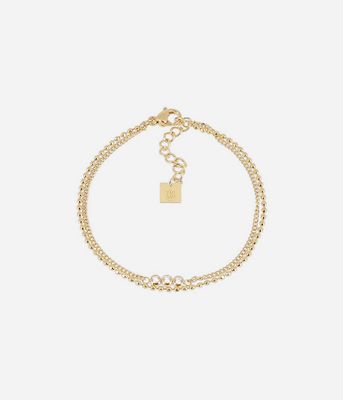 ZAG SBX25606-01 VINCENZA Gold S. Steel Double Strand CZ Bracelet