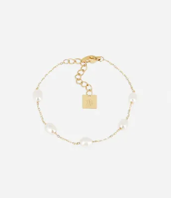 ZAG SBS27655-01SEL VIESTE Gold S. Steel Oval Pearl Bead Bracelet