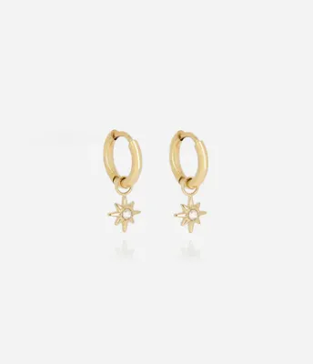 ZAG SEC9809-01 VANYA Gold Plated S.Steel Small Hoop CZ Star Charm Earring