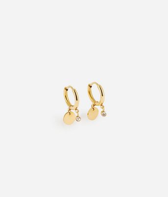 ZAG SEC9454-01 BEA Gold Plated S.Steel Small Hoop Circle Charm Earring