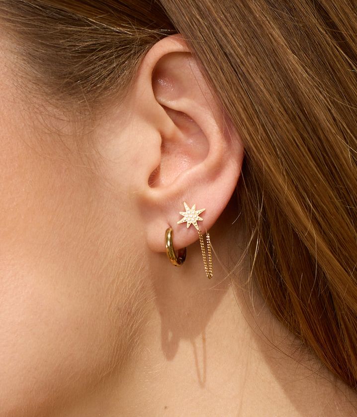 ZAG SEC5838-01 MARTINE Gold Plated Small Hoop Earring