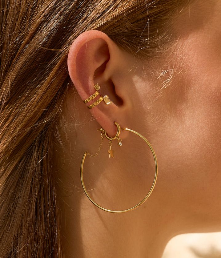 ZAG SEC21346-01 TIMIA Gold Plated S.Steel Large Hoop