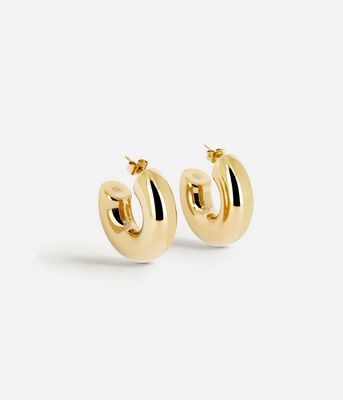 ZAG SEC21313-01 CHANTAL Gold Plated S.Steel THICK Large Hoop