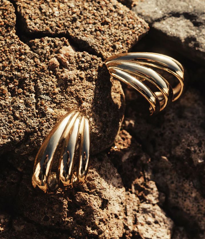 ZAG SEC25298-01 TELMA Gold Plated S.Steel Three Drop Large Earring