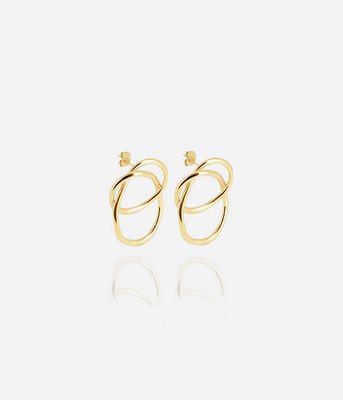 ZAG SEL23094-01 SHAPE Gold Plated S.Steel Twisted Earring