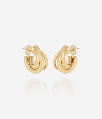 ZAG SEC25687-01 TORTEL Gold Plated S.Steel Triple Loop Hoop Earring