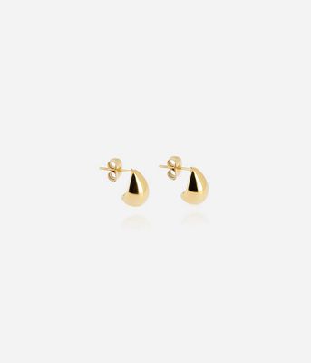 ZAG SEP23086-01 LARME S.Steel Gold Plated Tear Drop Stud Earrings