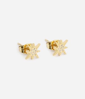 ZAG SEP18288-01 ISAAC S.Steel Gold Plated Star Stud Earrings
