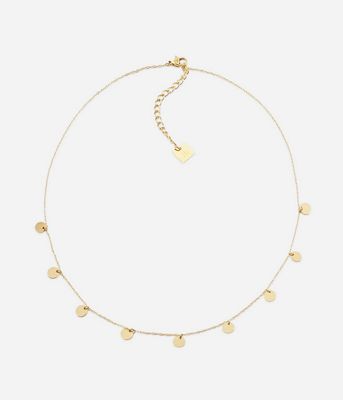 ZAG SNS4242-01 CONFETTI Gold S. Steel Multi Circle Pendant Necklace