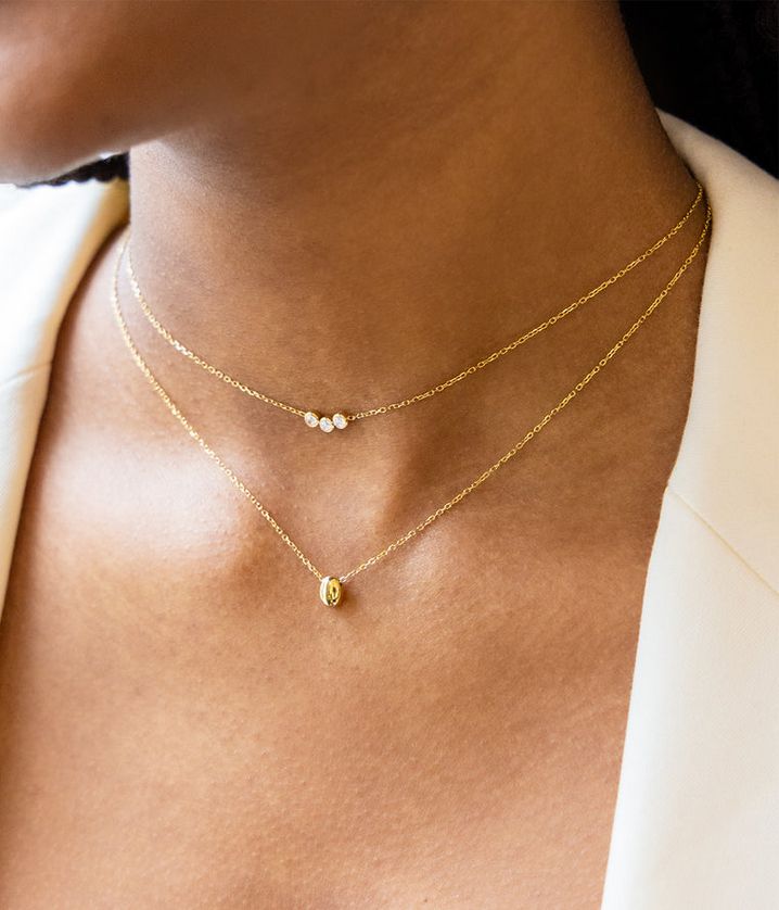 ZAG SNS25638-01 DONATO Gold S. Steel Triple CZ Necklace